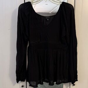 Torrid Black Long Sleeve Blouse